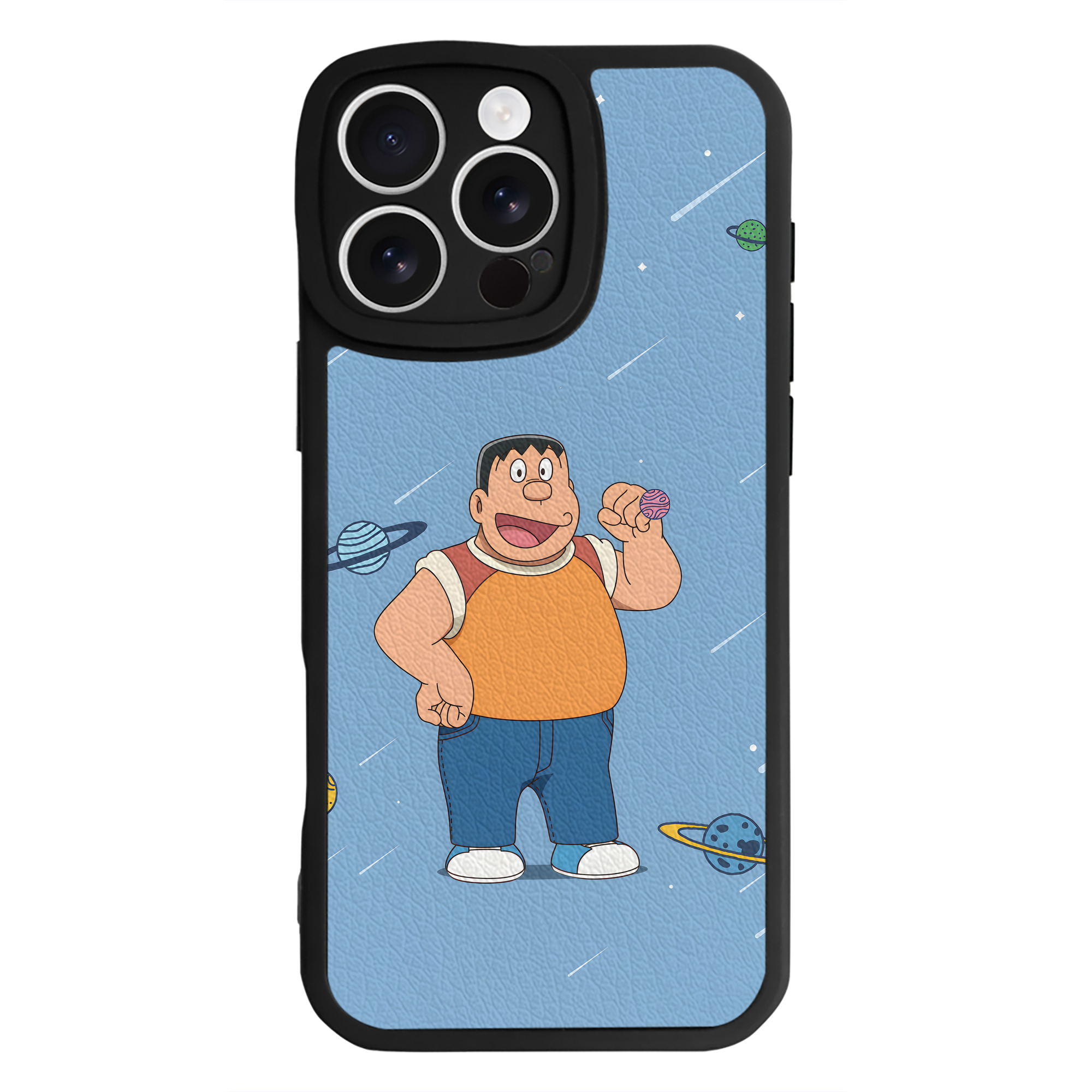 （画像用） ドラえもん Doraemon 【iPhone 16シリーズ対応】シリコンスマホケース（レザー調） 材質：シリコン